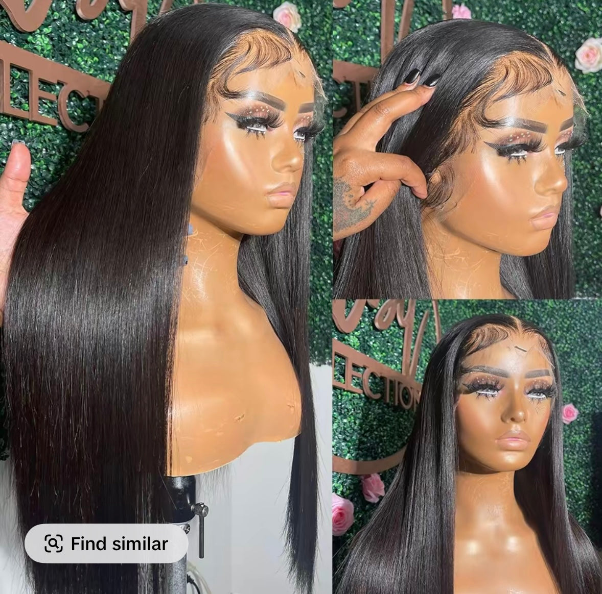 “BLACK BARBIE” 38” 13x4 Straight Lace Wig